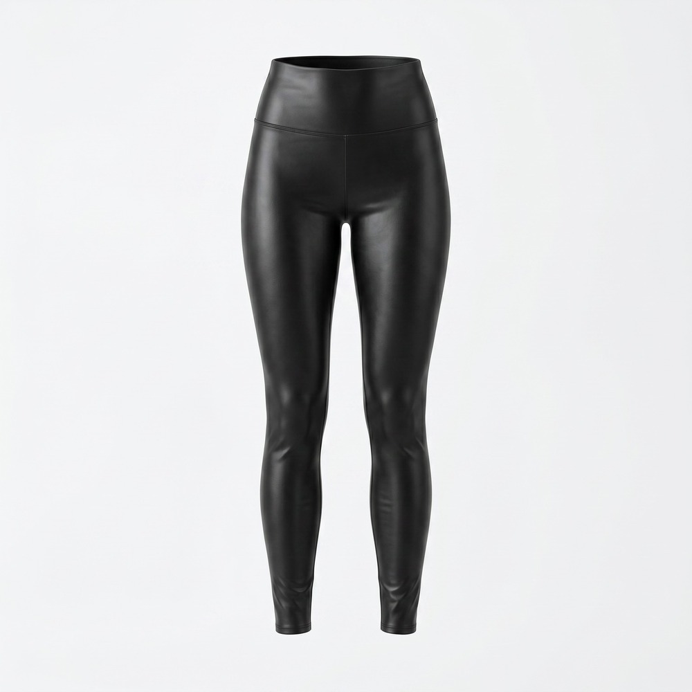 Spanx Faux Leather Leggings Small Black High Waist Slimming Edgy Chic Biker Core